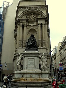 Fontaine Molière, 37 rue de Richelieu (1st arrondissement), (1841-1844), Louis Visconti, architect and Bernard-Gabriel Seurre and James Pradier, sculptors.