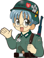 Wikipe-tan serving as a private