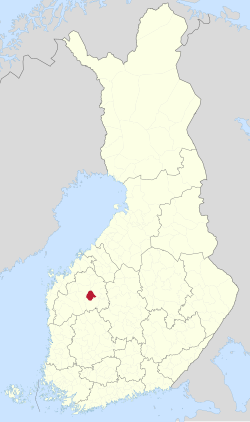 Location of Kuortane in Finland