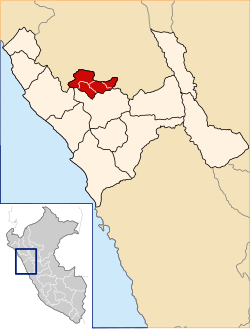 Location of Gran Chímu in La Libertad Region