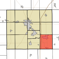 Location of Jefferson Township in Grant County