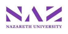 The letters N A Z in purple, stylized as disconnected, sharp-angled blocks of color