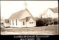 Fourth Church of Christ, Scientist, formerly St. Andrew's Chapel and Episcopal Church, 6010 Old Harford Road, looking northwest, c. 1925. The 1874 structure was razed in 1983 for construction of the larger Calvary Tabernacle worship facility now on the site.