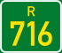Regional route R716 shield