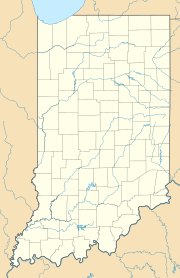 Map showing the location of Starve Hollow State Recreation Area, Indiana, USA