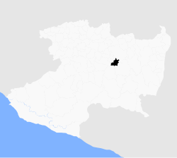 Location of Acuitzio in Michoacán