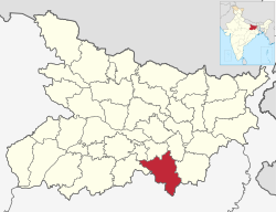 Location of Jamui district in Bihar