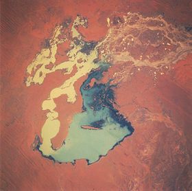 Satellite photo of Lake Gregory