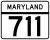 Maryland Route 711 marker