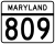 Maryland Route 809 marker