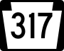 Pennsylvania Route 317 marker