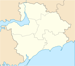 Prydniprovske is located in Zaporizhzhia Oblast