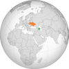 Location map for Azerbaijan and Ukraine.