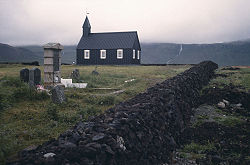 Church near Búðir, August 1989