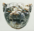 Head of a tiger, possibly a boss from the arms of a throne; Indian