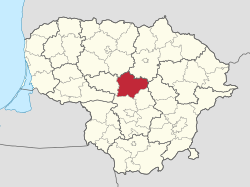 Location of Kėdainiai district municipality within Lithuania