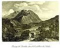 Alexander von Humboldt's depiction of the Quindio pass and the silleros, drawn in 1801[13]