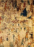 Defeat of the Villasur expedition depicted on buffalo hide
