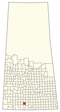 Location of the RM of Wood River No. 74 in Saskatchewan