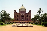 Safdarjung's Tomb is a garden tomb in a marble mausoleum.