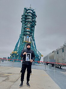 Vasily Popov prepares to launch his NFT-published painting in space from Baikonur cosmodrome