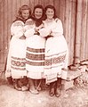 Womens in Boyko costumes from the Khashchovania village (the forties of the 20th century).