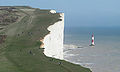 Image 13 Beachy Head Photo: David Iliff Beachy Head is a chalk headland on the south coast of England, close to the town of Eastbourne in the county of East Sussex. The cliff there is the highest chalk sea cliff in Britain, rising to 162 m (530 ft) above sea level. The peak allows views of the south east coast from Dungeness to the east, to Selsey Bill in the west. More featured pictures