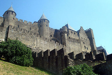 The walled town of Carcassonne (restored 1853–1879)