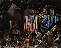 Carlo Manieri, Still Life with Silverware, Pronkstilleven (1662–1700)