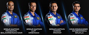 Indian Astronauts Corps (2019 Batch) (L-R) Nair, Krishnan, Pratap and Shukla