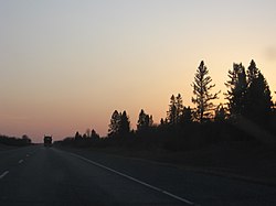 Heading west on the Trans Canada Highway through North Cypress near Carberry