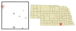 Location of Lawrence, Nebraska