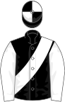 Black, white sash and sleeves, quartered cap