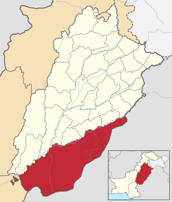 Map of Bahawalpur Division