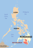 Map of the Philippines highlighting Soccsksargen