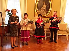 Kerttu is 3rd from left - also pictured from left to right are Anna-Maja Henriksson, Seija Sivertsen, and Mikael Svonni