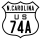 U.S. Highway 74A marker