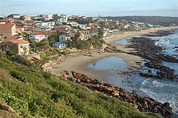 Modern day view of the beach from Hoekbaai