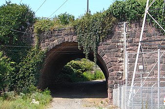 The single span stone arch, looking west
