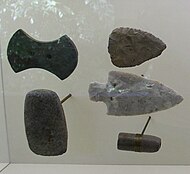 Gorgets and points from the Adena culture, found at Serpent Mound