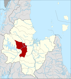 District location in Surat Thani province