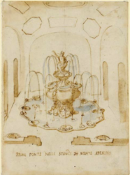 Fountain of Thetys in the ground floor by Giovanni Guerra