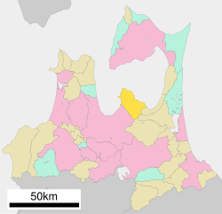 Location of Hiranai in Aomori Prefecture