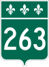 Route 263 marker