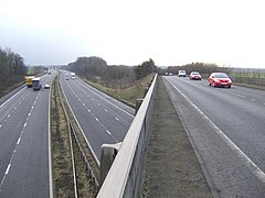 Crossing the M180 near Castlethorpe between Scunthorpe and Brigg