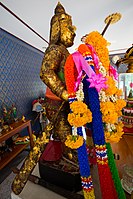 The sandalwood statue of Phan Thai Norasing in the shrine