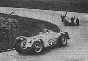 Dreyfus and Divo in an Écurie Bleue Delahaye 145 in the 1938 12 Hours of Paris.