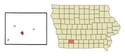Location of Corning, Iowa