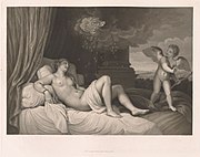 Giovanni Folo after Titian, "Danaë," published 1832, engraving and etching