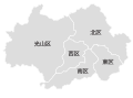 Administrative divisions of Gwangju in Japanese